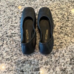 Stuart Weitzman Leather Ballet Flat (Women) Black - 6B